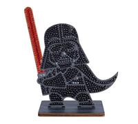 CRYSTAL ART Buddies - il Kit Diamond Painting Originale, Darth Vader, Collezione Star Wars con Diamatini in Resina Brillante, Set Creativo 6+ con Supporto in Legno, 11cm, CAFGR-SWS001
