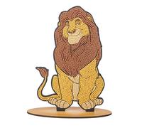 CRYSTAL ART Buddies XL - il Kit Diamond Painting Originale, Mufasa, Collezione Disney Re Leone con Diamatini in Resina Brillante, Set Creativo 6+ con Supporto in Legno, 20-25cm, CAXLBD-31DNY011