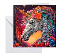 CRYSTAL ART Unicorno, 18X18CM Card