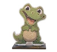 CRYSTAL ART Wildlife Buddies-Il Kit Diamond Painting Originale, Alligatore, con Diamatini in Resina Brillante, Set Creativo 6+ con Supporto in Legno, 11cm, CAFGR-31GEN050