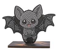 CRYSTAL ART Wildlife Buddies-Il Kit Diamond Painting Originale, Pipistrello, con Diamatini in Resina Brillante, Set Creativo 6+ con Supporto in Legno, 11cm, CAFGR-31GEN051