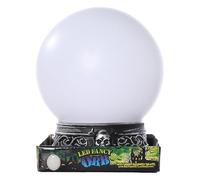 Crystal Ball, Light Lamp, Multicolor Halloween Light Up Decoration with Adjustable Brightness, Spooky Party Favor for Bedroom, Living Room, Tabletop, Cafe, Seasonal 6.3x7.09 Inches