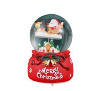 Crystal Ball Music Box - Christmas Crystal Ball Music Box With LED Light, For Holiday Desktop Ornaments Living Room Bedroom Table Shelf Lockers Bookshelves, 15x15x20cm/5.91x5.91x7.87 Inches