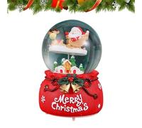 Crystal Ball Music Box, Immersive Home Decoration - 15x15x20cm Christmas Crystal Ball Music Box With LED Light | For Holiday Desktop Ornaments Living Room Bedroom Table Shelf Lockers Bookshelves