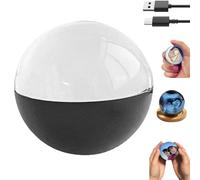 Crystal Ball Video Player, 2.7" 3D ultrasound crystal ball, USB, Customizable Gift with Electronic Screen for Couples, Pets, Memories, Memory Sphere for Family Moments, Anniversary (Black)