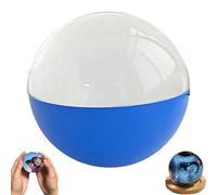 Crystal Ball Video Player, 2.7in 3D Crystal Ball DIY Personalized Display Sphere, Personalized LED Photo & Video Sphere, Memory Spheres for Family Moments, Anniversary, Couples, Pets (Blue)