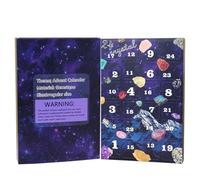 Crystal Calendar, 24 Giorni Countdown Stone Set, Festive Crystal Collection, Rock For Men Event, Women Boys Christmas, Collectors Teen Party, Girls Halloween Decor, 8.46x5.79x1.18 In