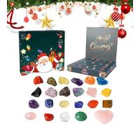 Crystal Calendar Advent - 24 Days Learning Toys, Rock Collection Christmas Countdown Calendar for Teens, Kids, and Adults, Holiday Meditation, Yoga, Living Room, Bedroom, Table Display, Educational