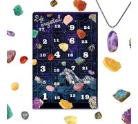 Crystal Calendar, Countdown Stone Set, Festive Crystal Collection Rock, Compact 24 Days Planner, Ideal for Men, Women, Boys, Girls, Teen, Christmas Events, Halloween Parties and Collectors