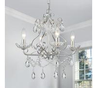Crystal Candle Chandelier Pendant Flushmount Ceiling Light Lighting Fixture for Bedroom Hallway Bar Kitchen Bathroom, H x W 41, Gold, E14 Base