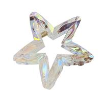 Crystal Candy Colorato Clip di Capelli Abbagliante Scavato Fuori Punta Stella Artiglio Dei Capelli Elegante Acrilico Mollette Per Le Donne