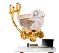 Crystal Carriage - Shiny Mini ornamento | Universal Decorative Stroller with Clear Sparkling Features, Keepsake Figurine Gift for Celebration Wedding Souvenir Nursery Tabletop Party Home De
