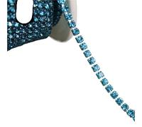 Crystal-Castle 10 Yard Rhinestones Trim Stone Cup Chain Gold Diamond Strass Decorative Applique Crystal Trimmings For Dresses(2color,10YARD ROLL_SS8)