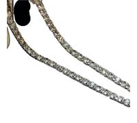 Crystal-Castle 10 Yard Rhinestones Trim Stone Cup Chain Gold Diamond Strass Decorative Applique Crystal Trimmings For Dresses(Crystal with Silver,10YARD ROLL_SS8)