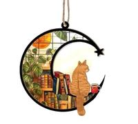 Crystal Cat Suncatcher, Hanging Window Ornament, Prism Light Decor