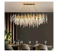 Crystal Chandelier Modern Living Room Hanging Lamp Dining Table Villa Modern Raindrop Crystal Decor Pendant Light