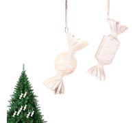 Crystal Christmas Candy Ornaments - Winter Holiday Pendant, Candy Shape Christmas Tree Pendant, Ice Crystal Style Decoration | for Holiday Party, Celebration, Indoor, Outdoor, Window, Wall