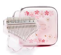 Crystal Clear Kalimba Thumb Piano 21 Tasti Con Custodia Protettiva Kit Completo, Forma Sakura Trasparente Finger Piano 17 Tasti, Strumenti Musicali Professionali Per Transparent-17 Keys