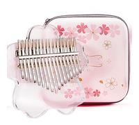 Crystal Clear Kalimba Thumb Piano 21 Tasti Con Custodia Protettiva Kit Completo, Forma Sakura Trasparente Finger Piano 17 Tasti, Strumenti Musicali Professionali Per Transparent-21 Keys