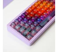 Crystal Clear Keycaps Cherry Profilo Gradiente Viola Chiaro Keycap Set Abete per 60% 65% 75% Cherry Mx Switch Tastiera Meccanica