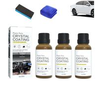 Crystal Coating for Car Plastic Parts, Crystal Coating Refurbish Agent, CrystalCoat Reviver, Scratch Remover for Interior & Exterior, Car CeramicCoating (3pcs)