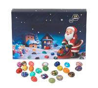Crystal Countdown Calendar, 8.46x5.79x1.18 Inch Crystal AdventtCalendar, Christmas Pendant 24 Days, Healing Gemstonee | Pendant Decoration For Kids, Teenagers, Girls, Holiday Festival Halloween