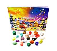 Crystal Countdown Calendar, Collectible Natural with Geographic Mineral | 24 Days Countdown to Christmas Calendar for Boys, Girls, Holiday 10,55 x 7,09 x 1,34 pollici
