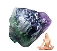 Crystal di Fluorite Naturale - Pietra Grezza Multicolore, Esemplare Minerale Autentico | Gemma Viola Verde Naturale, Crudo per la Collezione, prezioso Arcobaleno per la Decorazione