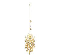 Crystal Dream Catcher Wind Chimes Window Hanging Prisms Garden Backyard Ceiling Room Decor Christmas Housewarming Birthday Gift For Girls(Golden)