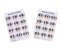 Crystal Earth Schede per appunti musicali, accordi maggiori e minori, formato A5 (note musicali di riferimento), CE-Piano-Maggiore-Minore 1