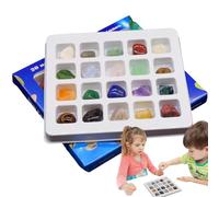 Crystal Gem Box | Pietre di cristalli minerali da collezione - Giocattoli per lo sviluppo per l'apprendimento dei cristalli per librerie, piante in vaso, tavoli da pranzo Uozonit