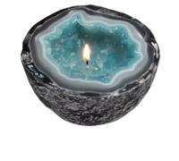 Crystal Geode Candle,Crystal Scented Candles Resin Craft Ornament,Creative Fun Candle Bowl Decoration for Home Tabletop