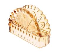 Crystal Glass Napkin Holder - Elegant Tabletop Paper Towel Clip for Hotels and Western Restaurants Portatovaglioli(Amber)