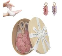 Crystal Grape Soap, Grape Soap on a Rope,Crystal Transparent Decorative Soaps, DIY Exquisite Home Decor, Can be hung in the kitchen or bathroom For Men Women (Pink)
