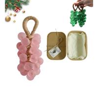 Crystal Grape Soap, Personalized Original Handmade Crystal Grape Soap Gentle Cleansing Soap, Soap On A Rope, for Washing Hands and Fresh Air Men Women (Peach)