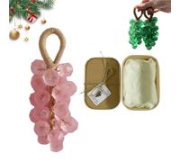 Crystal Grape Soap, Personalized Original Handmade Crystal Grape Soap Gentle Cleansing Soap, Soap On A Rope, for Washing Hands and Fresh Air Men Women (Peach#2)