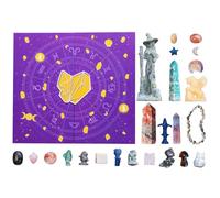 Crystal Halloween Countdown Box Box, Design festivo e decorativo, 28x30x6cm, Crealti di versioni di Natale di Crystals Christmas di Crystals, collezione rocciosa, kit di dig di gemri di energia positi
