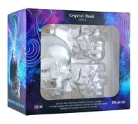 CRYSTAL HEAD GIFTBOX VODKA + 2 BICCHIERI CL.70