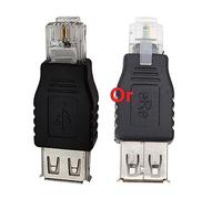 Crystal Head PC RJ11 Maschio USB 2.0 Femmina Adattatore Connettore Laptop Rete USB a Ethernet Adattatore Telefono Da Scrivania Convertitore