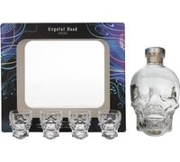 Crystal Head Vodka 40% Vol. 0,7l in Giftbox with 4 Shotgläsern