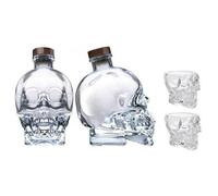 CRYSTAL HEAD VODKA 70 CL BOTTIGLIA A FORMA DI TESCHIO CON 2 BICCHIERI ORIGINALI