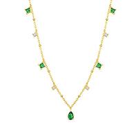 Crystal Heart Necklace,925 Green Zircon Necklace for Women Exquisite Cnecklace The for Women/Color