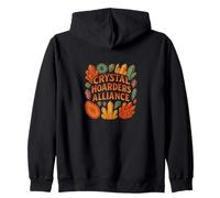 Crystal Hoarders Alliance Est 1994 Illustrazione strega agata Felpa con Cappuccio