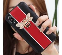 Custodia bumper Crystal Honey Bee Card per Galaxy S22 S21 S20 Plus Ultra