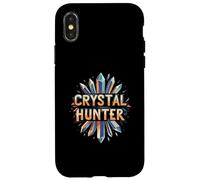 Crystal Hunter Gemstone Collector Rock Hounding Design Custodia per iPhone X/XS