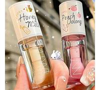 Crystal Jelly Moisturizing Lip Oil 2Pcs Hydrating Lip Gloss Set Plumping Lip Balm Long Lasting Lip Glow Oil
