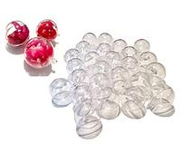Crystal King - 25 sfere in acrilico, 4 cm, sfere per fai da te in materiale acrilico trasparente, divisibili, trasparenti, palline in plastica acrilica