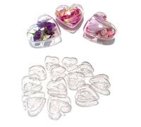 Crystal King Sfere a cuore in acrilico, da 10 cm, sfere per fai da te in materiale acrilico trasparente, divisibili, trasparenti, palline in plastica acrilica, 10 pezzi, 100 mm
