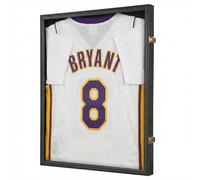 Crystal Lemon - Espositore con cornice in jersey grande, protezione dai raggi UV, colore nero, per cimeli di basket e calcio, 79,4 x 59,1 cm