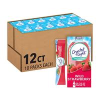 Crystal Light On The Go Caffeine Wild Strawberry, 10 Count Boxes (Pack of 12)